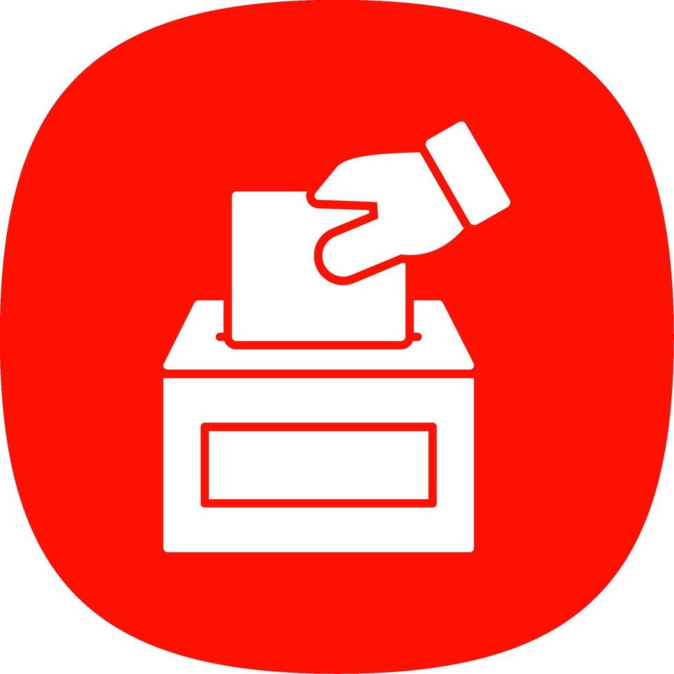 Voting Glyph Curve Icon vector