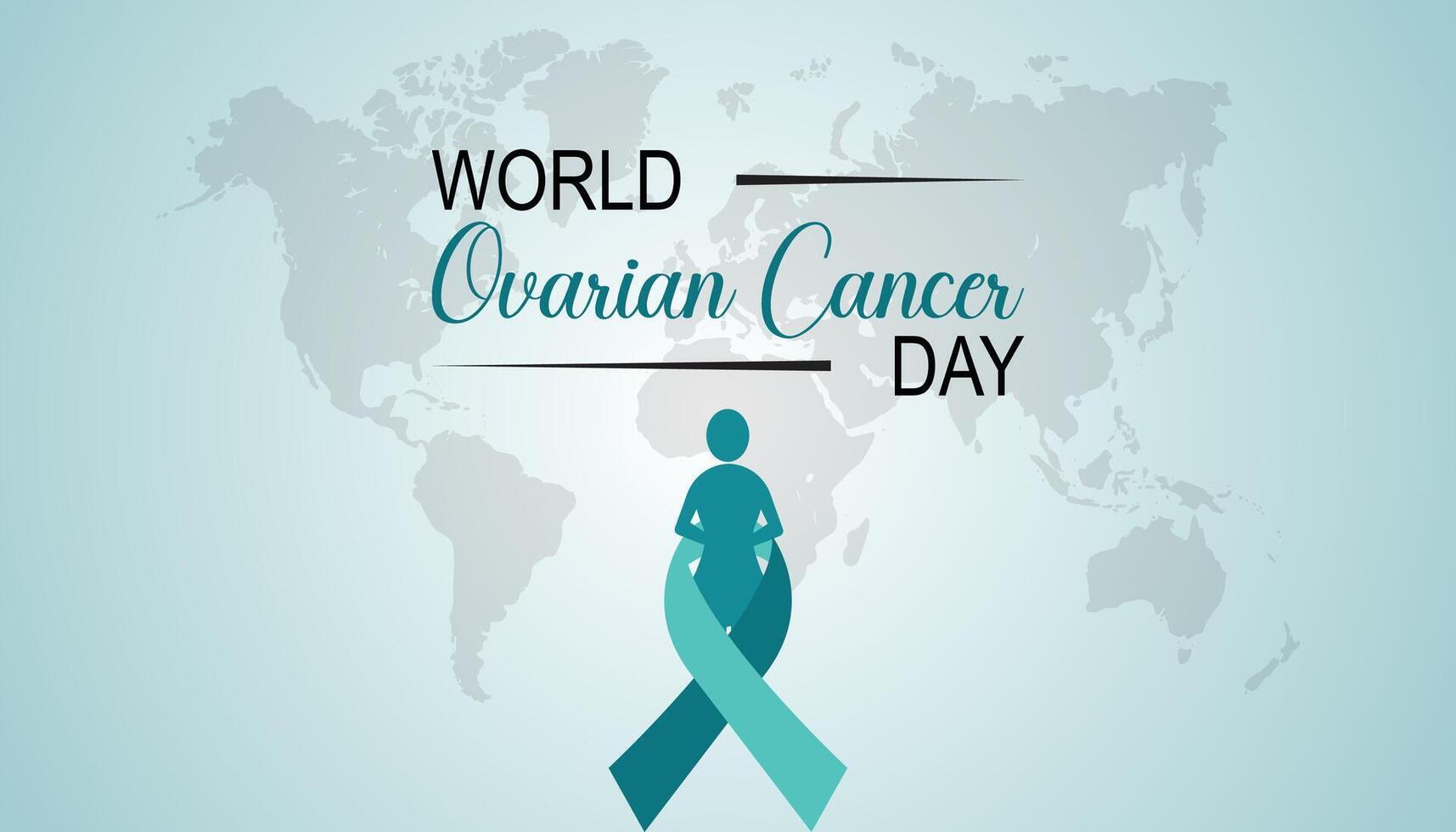 mundo ovario cáncer día observado cada año en mayo. modelo para fondo, bandera, tarjeta, póster con texto inscripción. vector