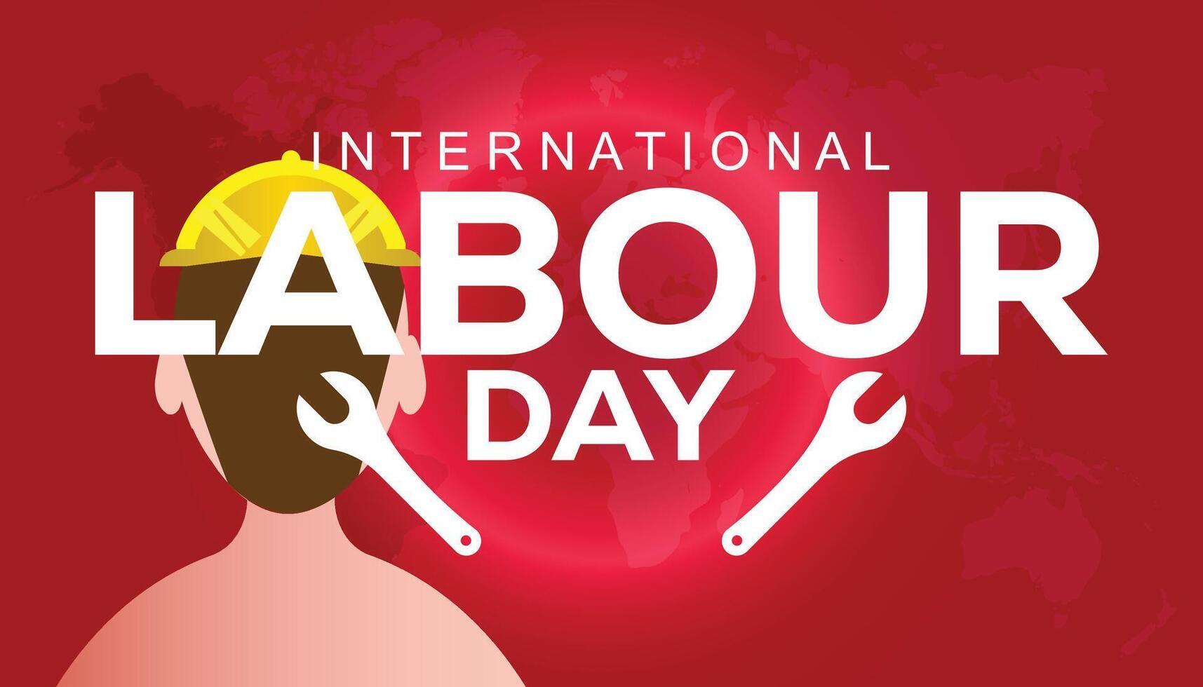 International Labour Day observed every year in May. Template for background, banner, card, poster with text inscription. vector