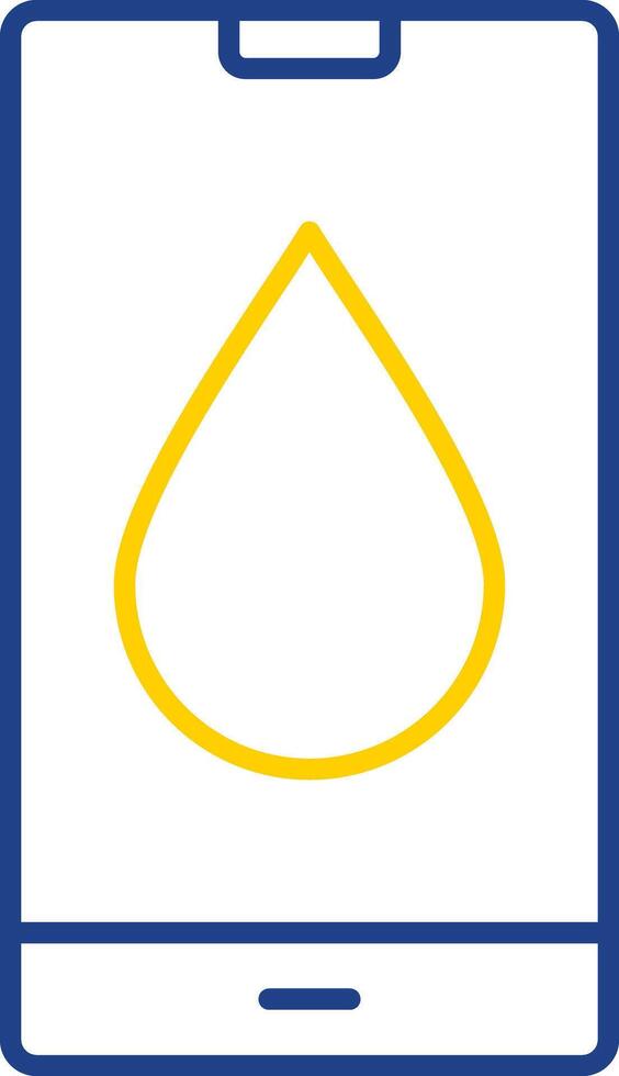 Water Drop Line Two Color Icon vector