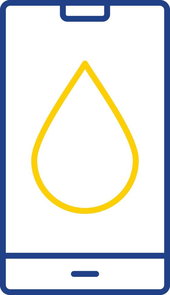 Water Drop Line Two Color Icon vector