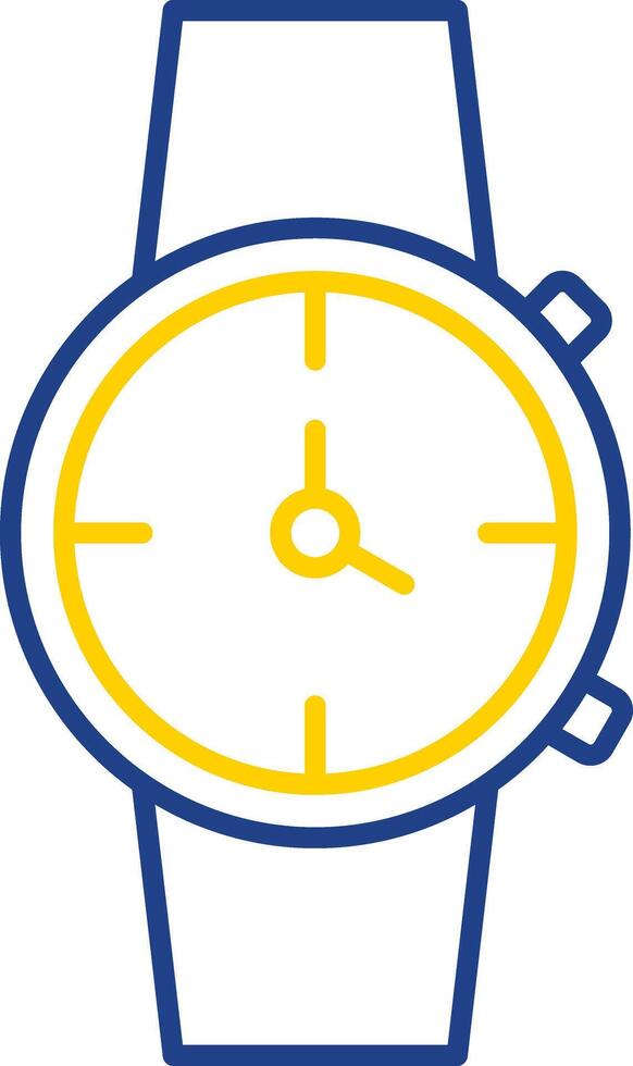 Watch Line Two Color Icon vector