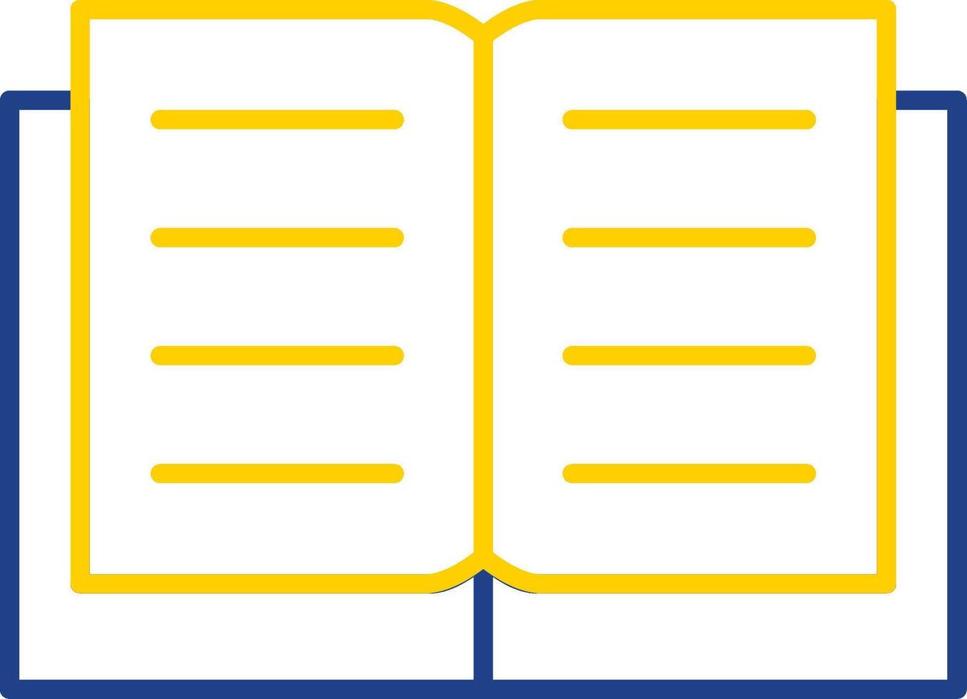 Book Line Two Color Icon vector