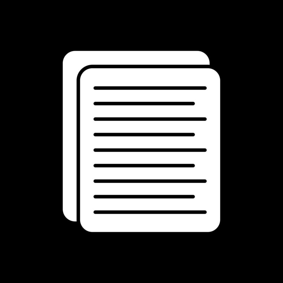 Paper Glyph Inverted Icon vector