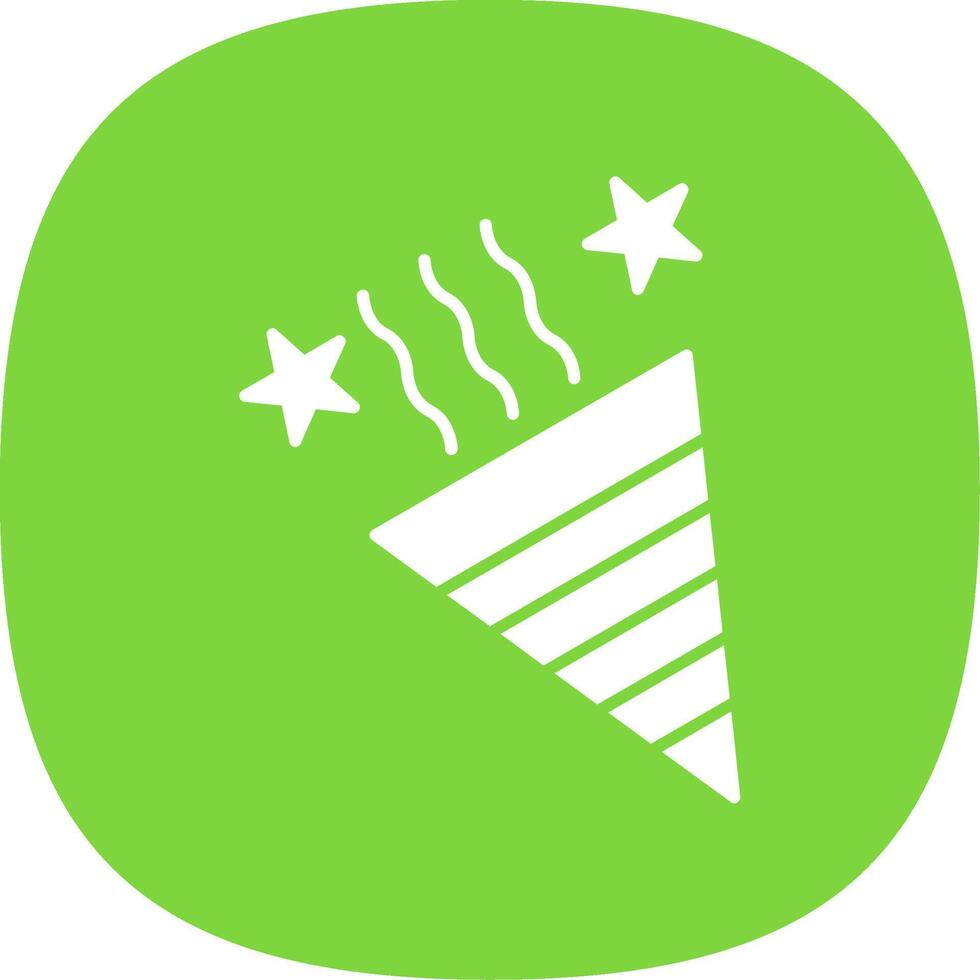 Party Glyph Curve Icon vector