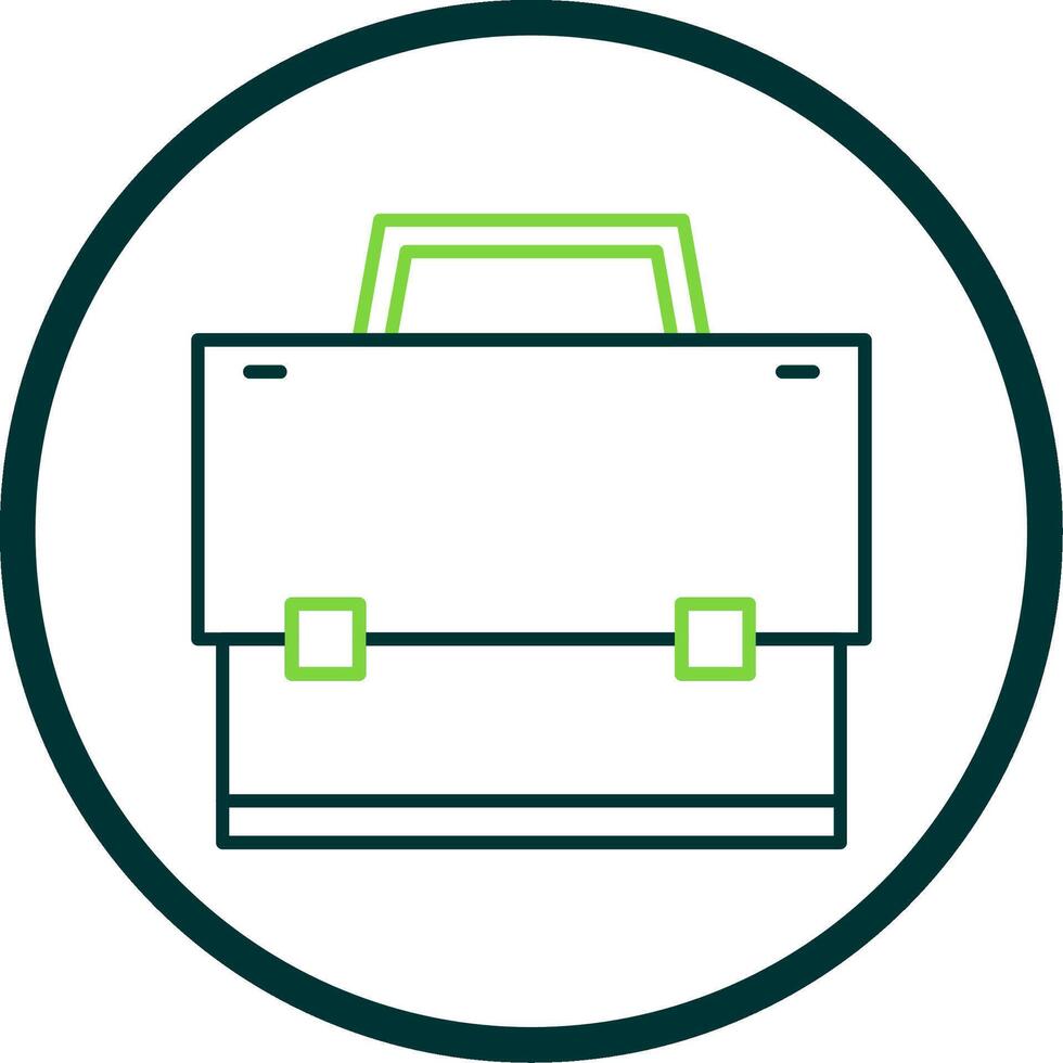 Suitcase Line Circle Icon vector