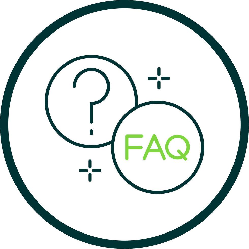 Question Line Circle Icon vector