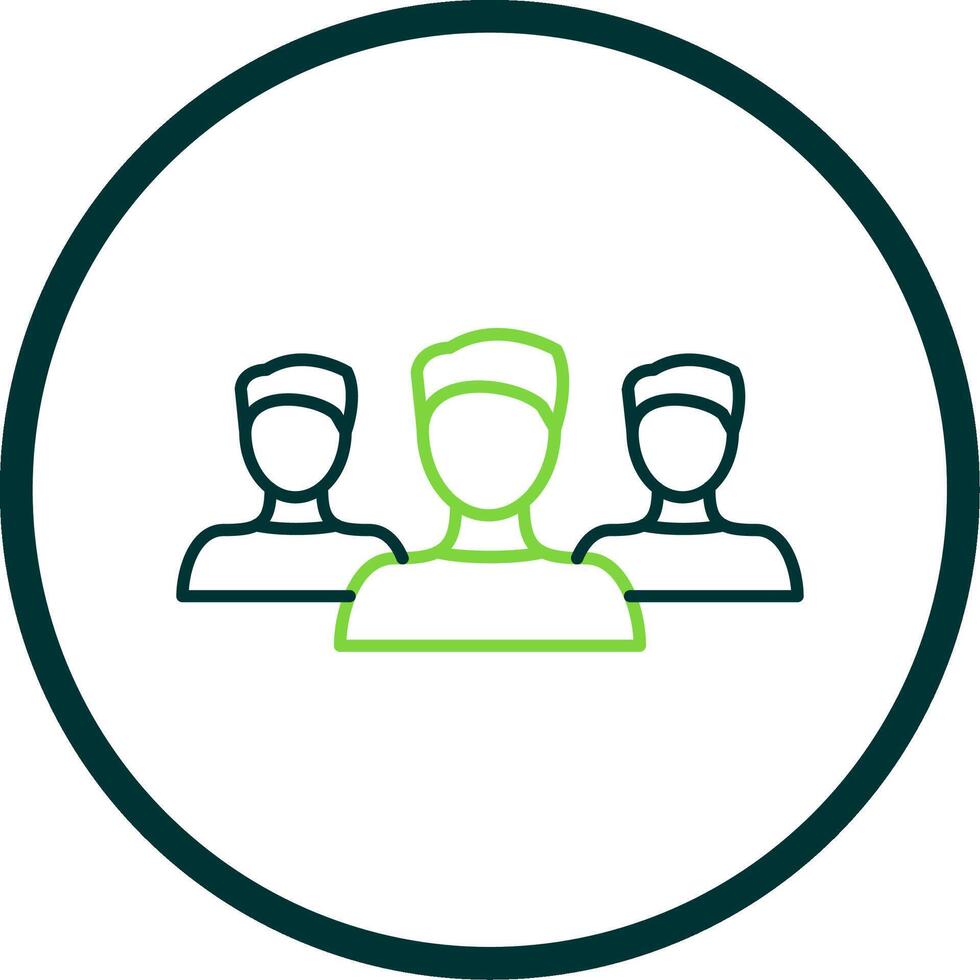 Forum Line Circle Icon vector