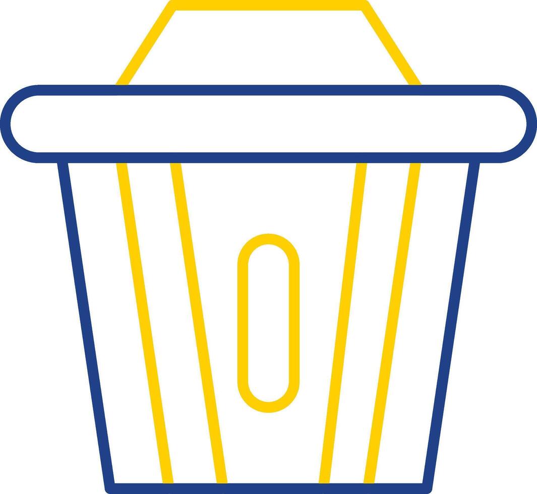 Recycle Bin Line Two Color Icon vector