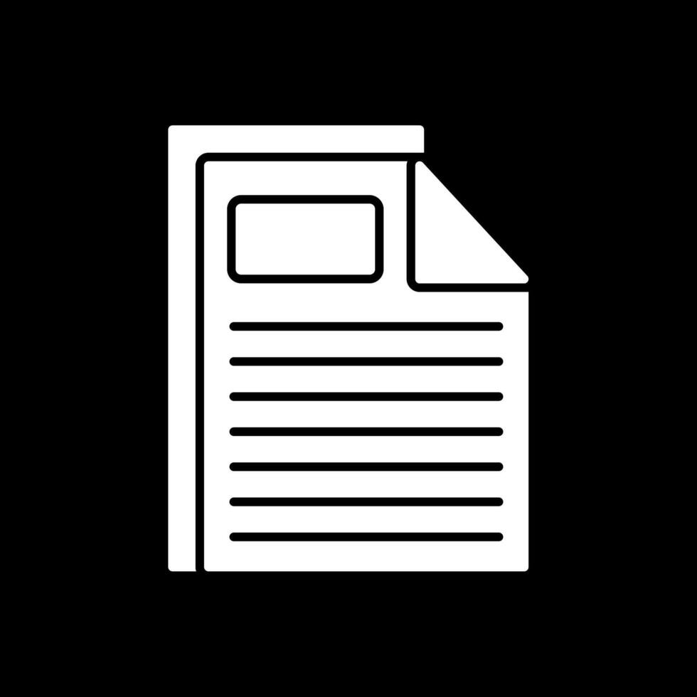 Folder Glyph Inverted Icon vector