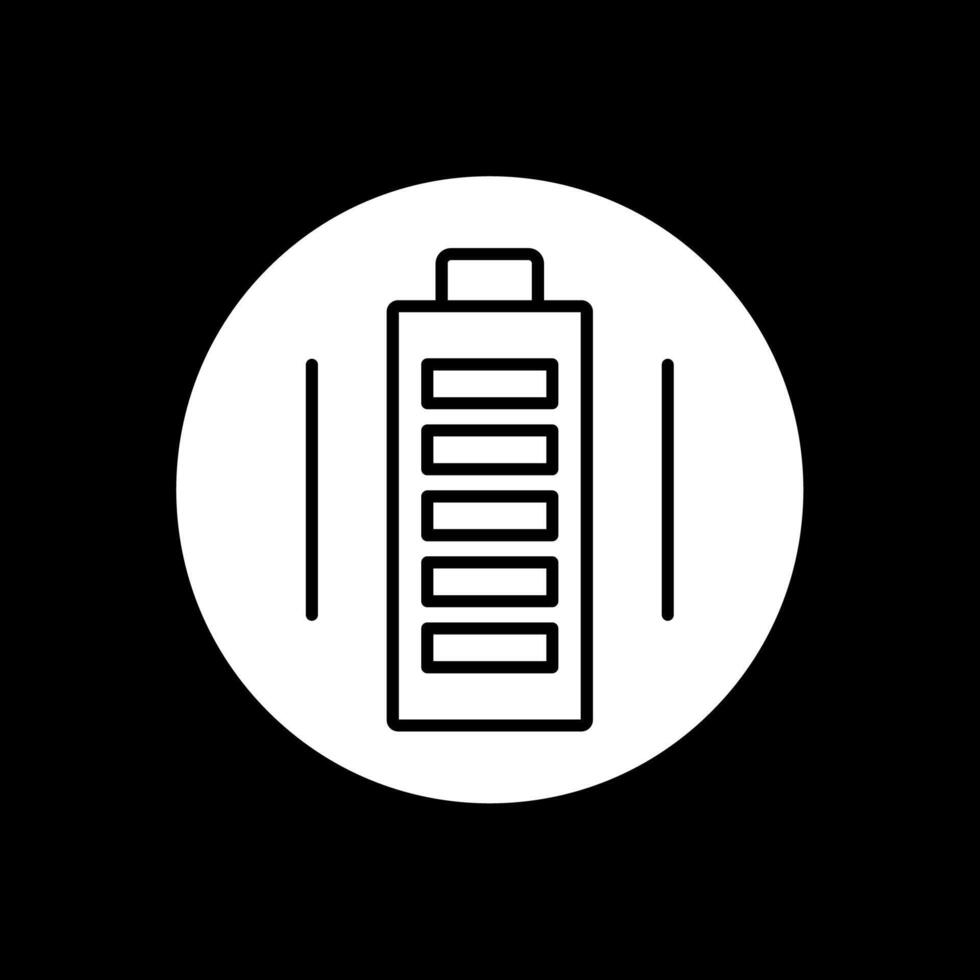 Battery Glyph Inverted Icon vector