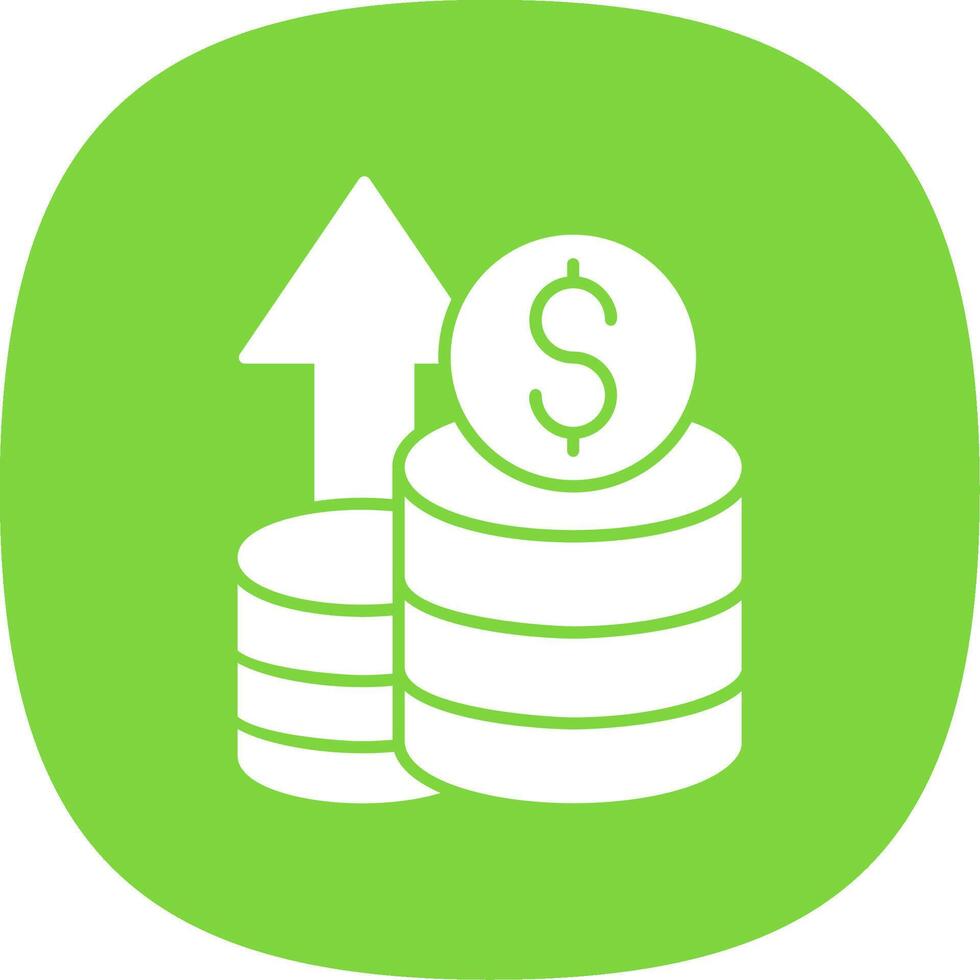 Business Intelligence Glyph Curve Icon vector