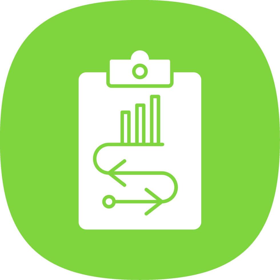 Marketing Strategy Glyph Curve Icon vector