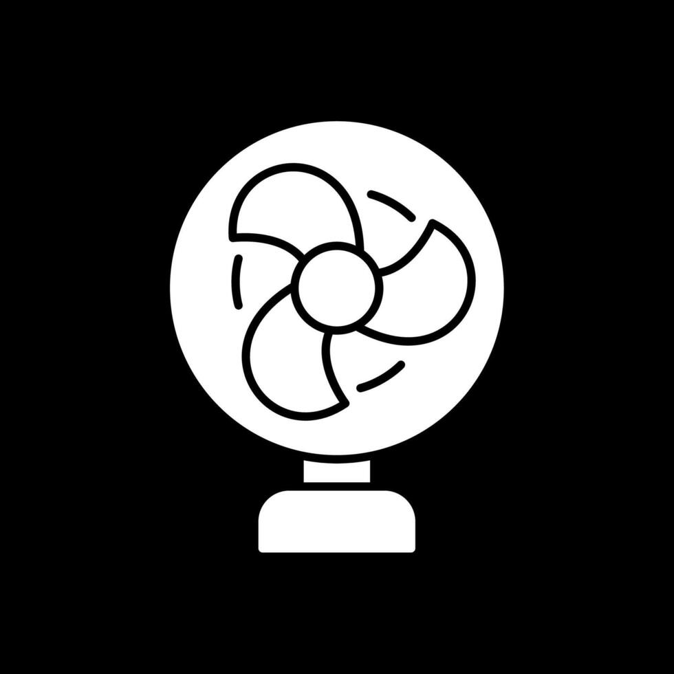 Fan Glyph Inverted Icon vector