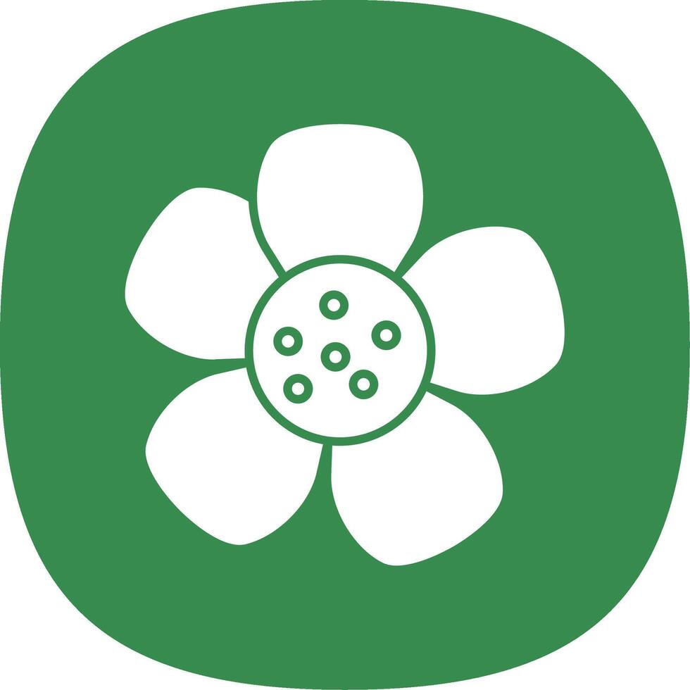 Nasturtium Glyph Curve Icon vector