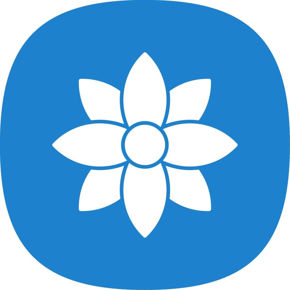 Dandelion Glyph Curve Icon vector