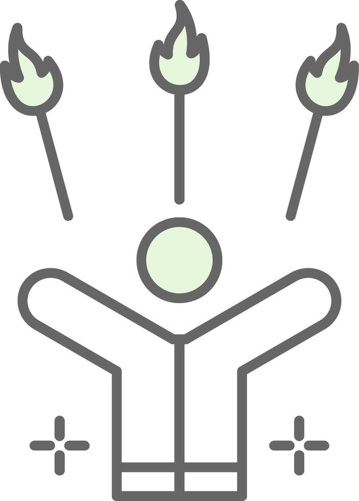 Juggling Fire Fillay Icon vector