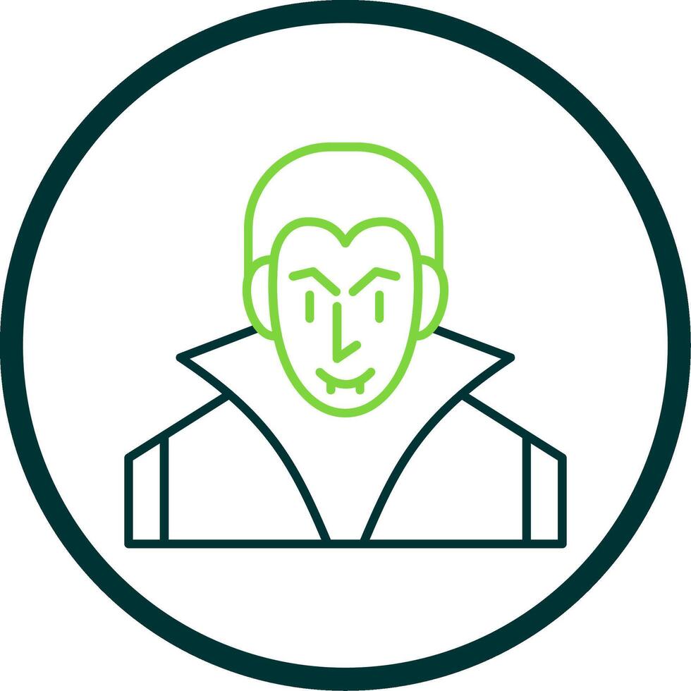 Evil Line Circle Icon vector