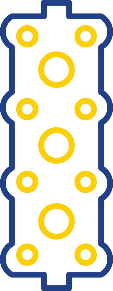 Gasket Line Two Color Icon vector