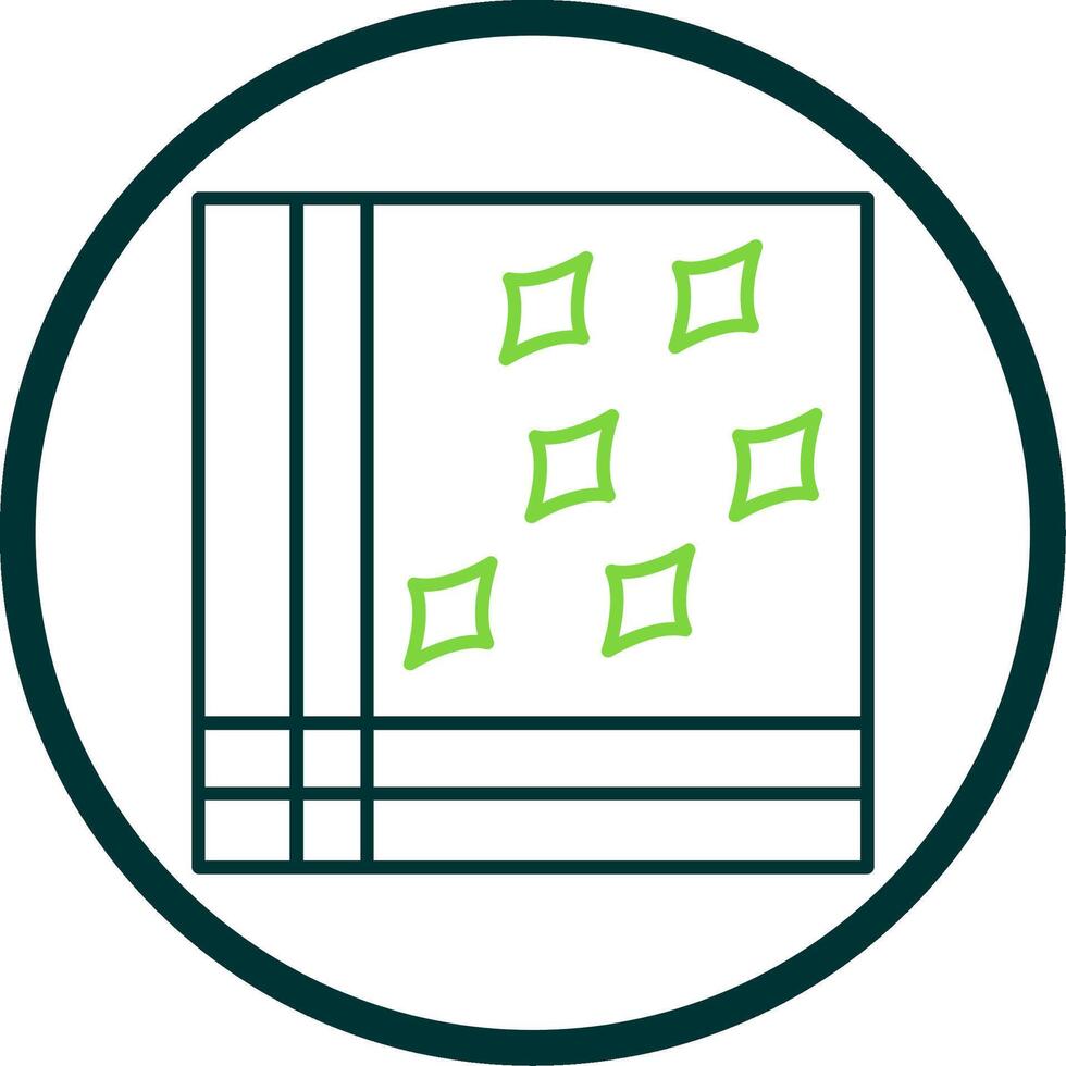Handkerchief Line Circle Icon vector