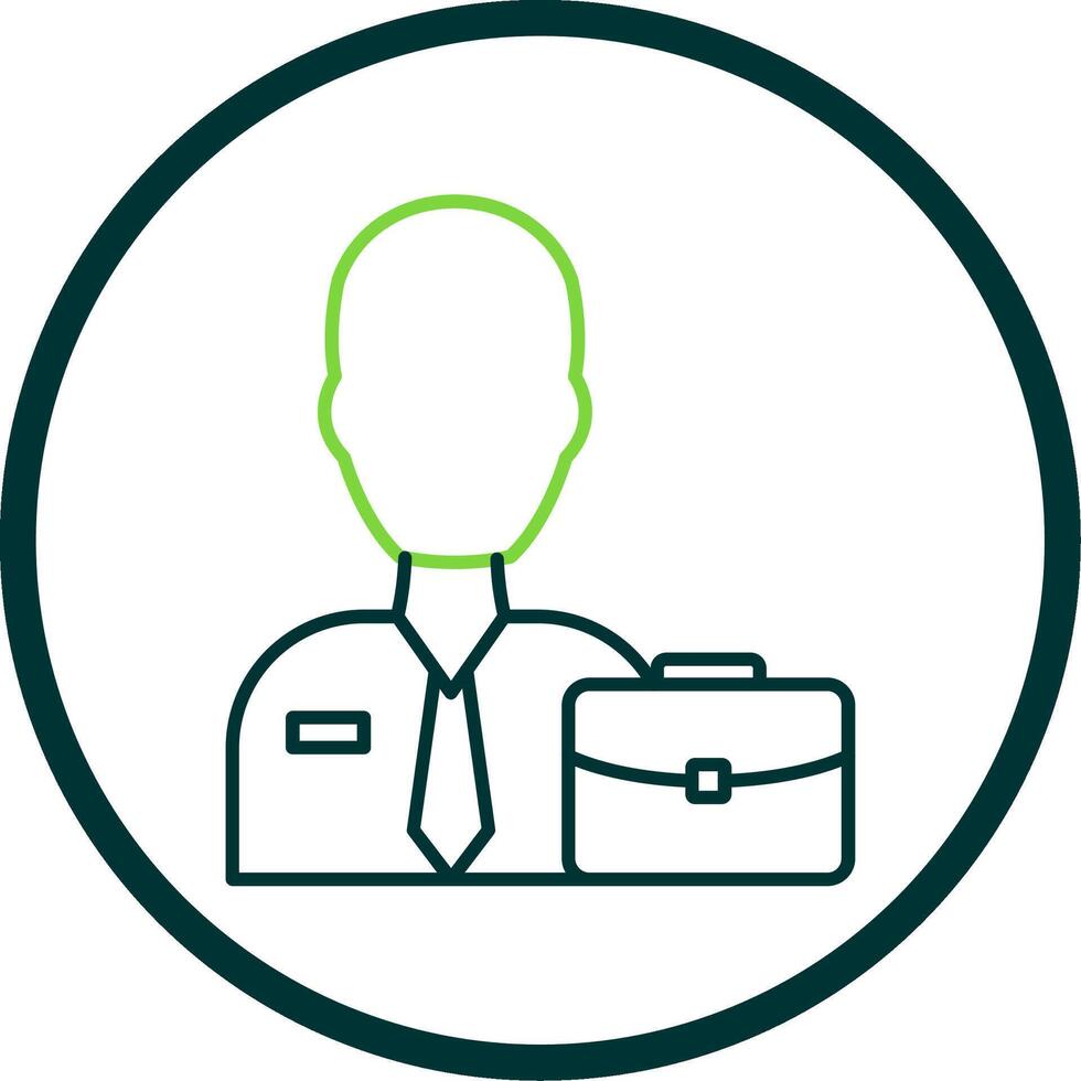Manager Line Circle Icon vector