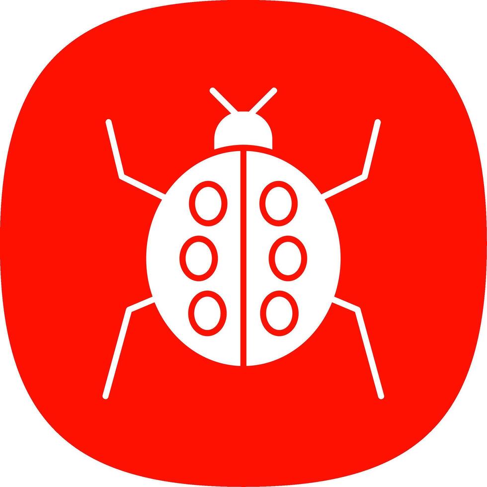 insecto glifo curva icono vector