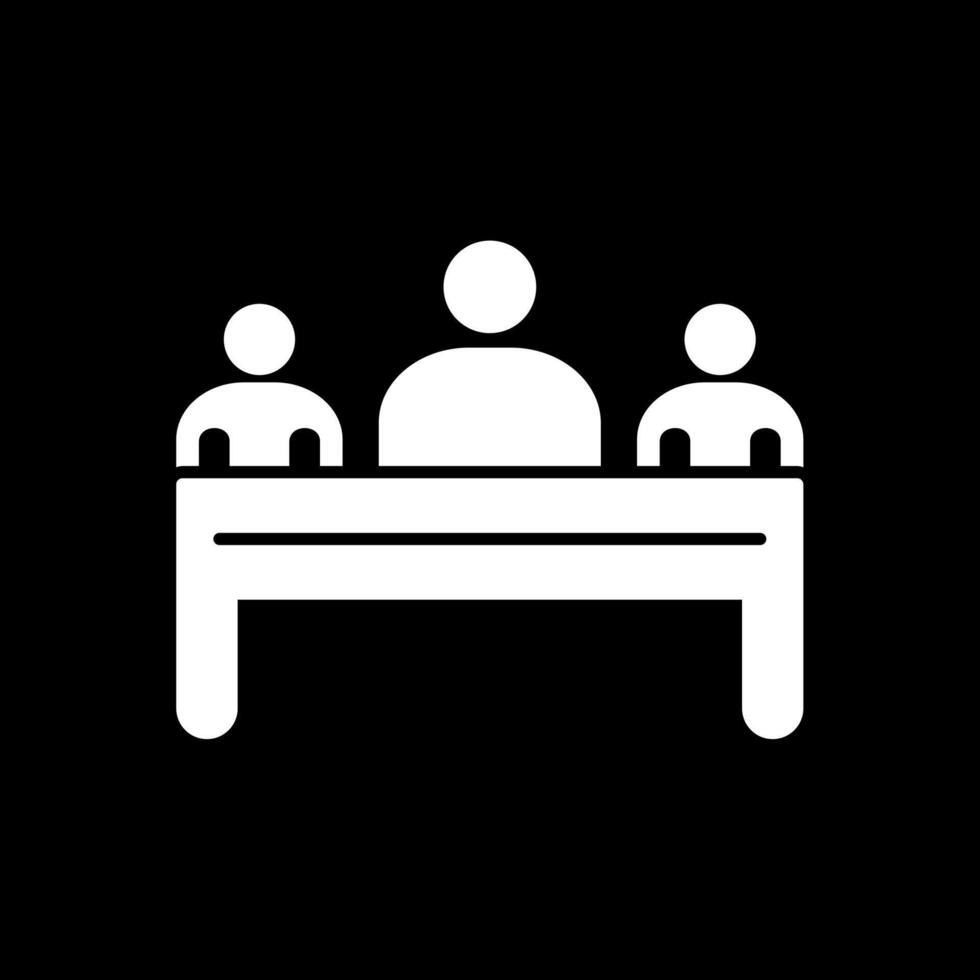 Business People Glyph Inverted Icon vector