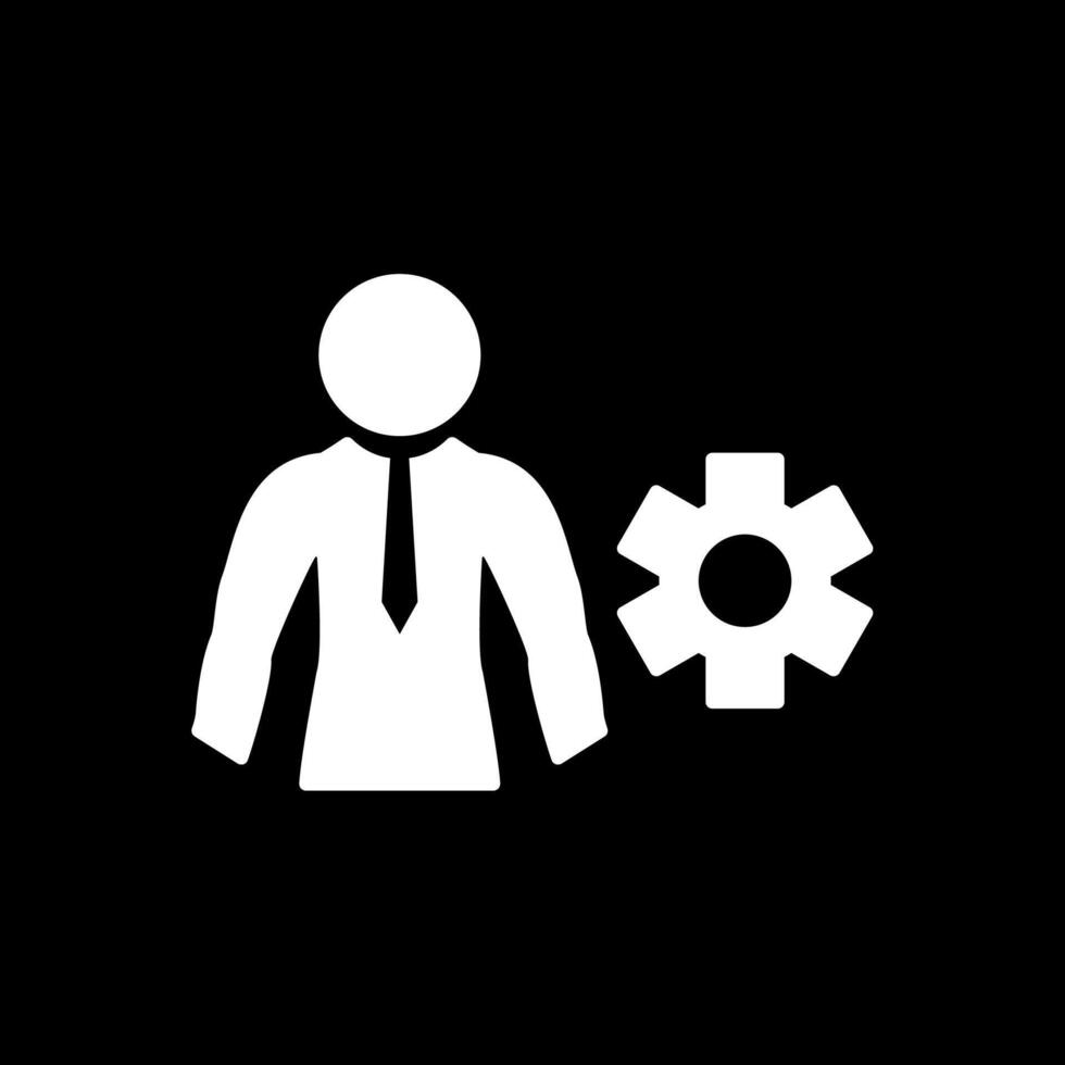 Businessman Glyph Inverted Icon vector