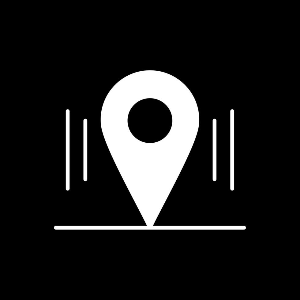 Location Glyph Inverted Icon vector
