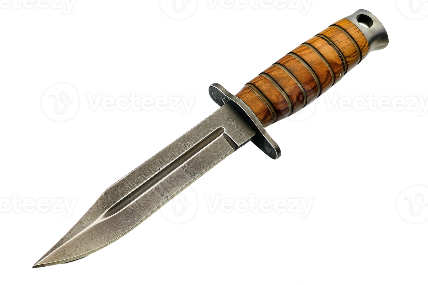 Combat Knife On Transparent Background. png