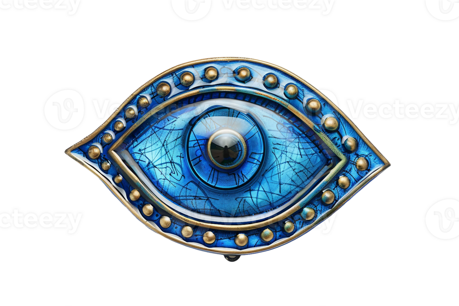 Evil Eye Magnet On Transparent Background. png