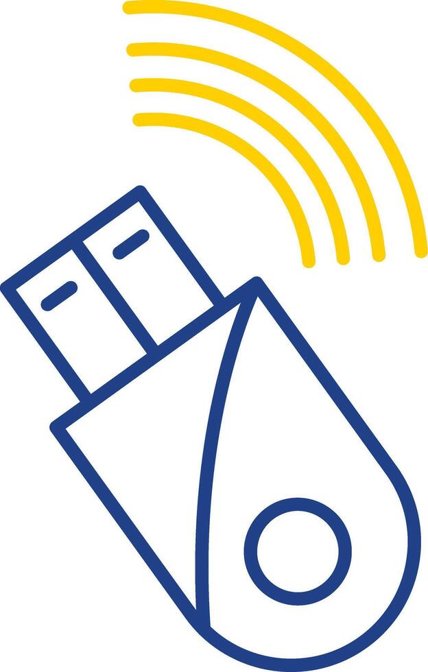 Usb Modem Line Two Color Icon vector
