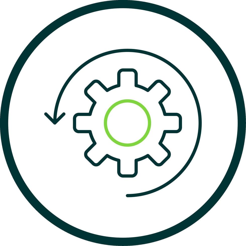 Automate Line Circle Icon vector