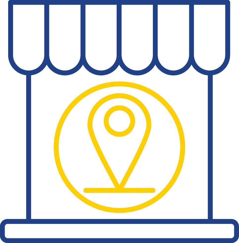Adress Line Two Color Icon vector
