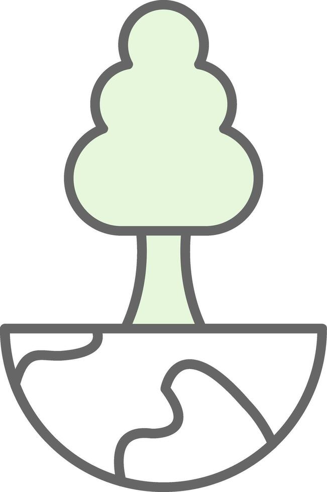 World Tree Fillay Icon vector