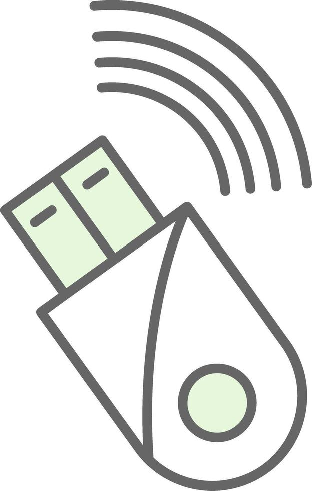 Usb Modem Fillay Icon vector