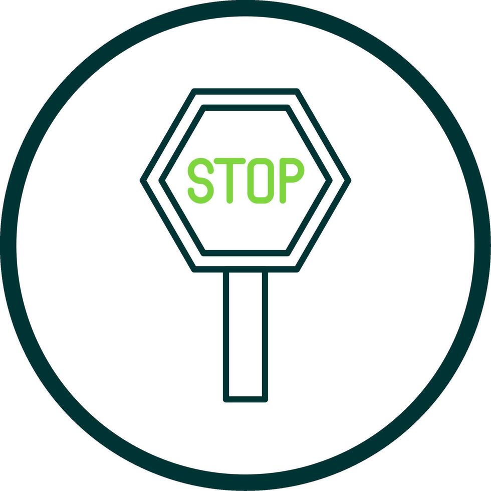 Pit Stop Line Circle Icon vector