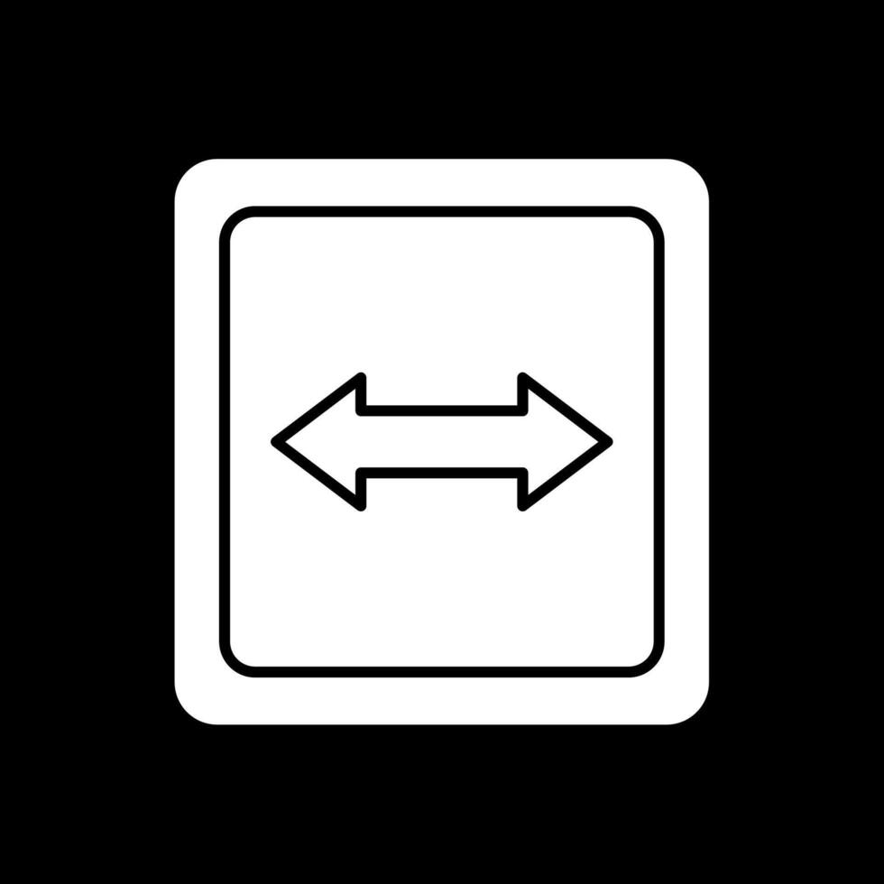 Opposite Glyph Inverted Icon vector