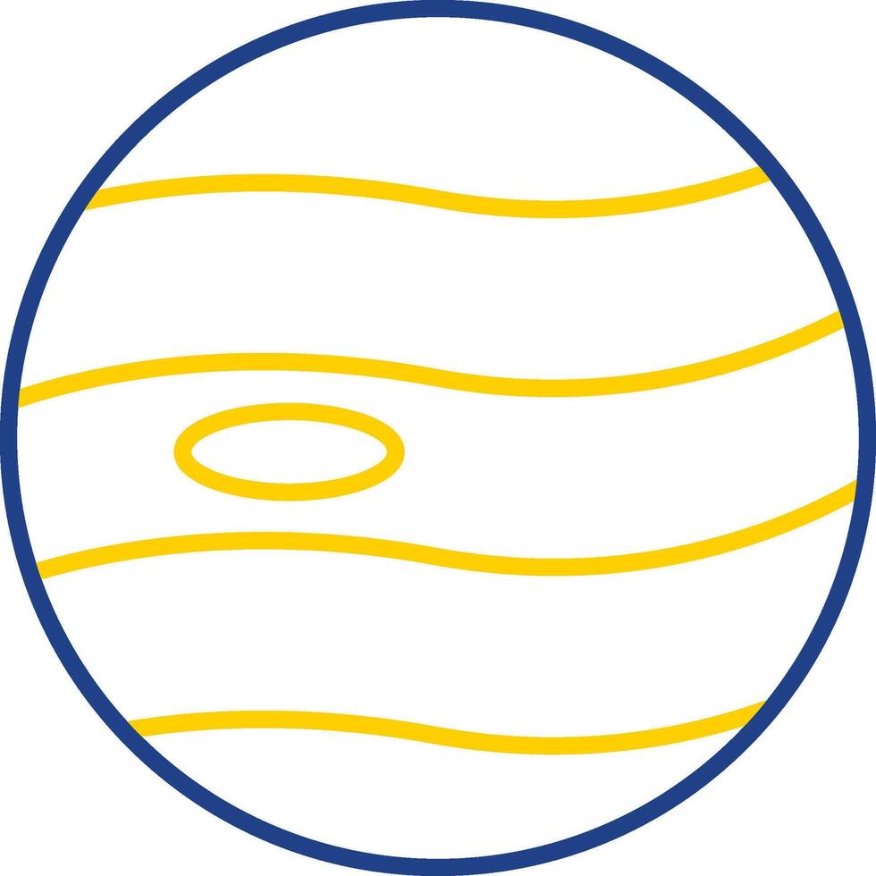 Planet Line Two Color Icon vector