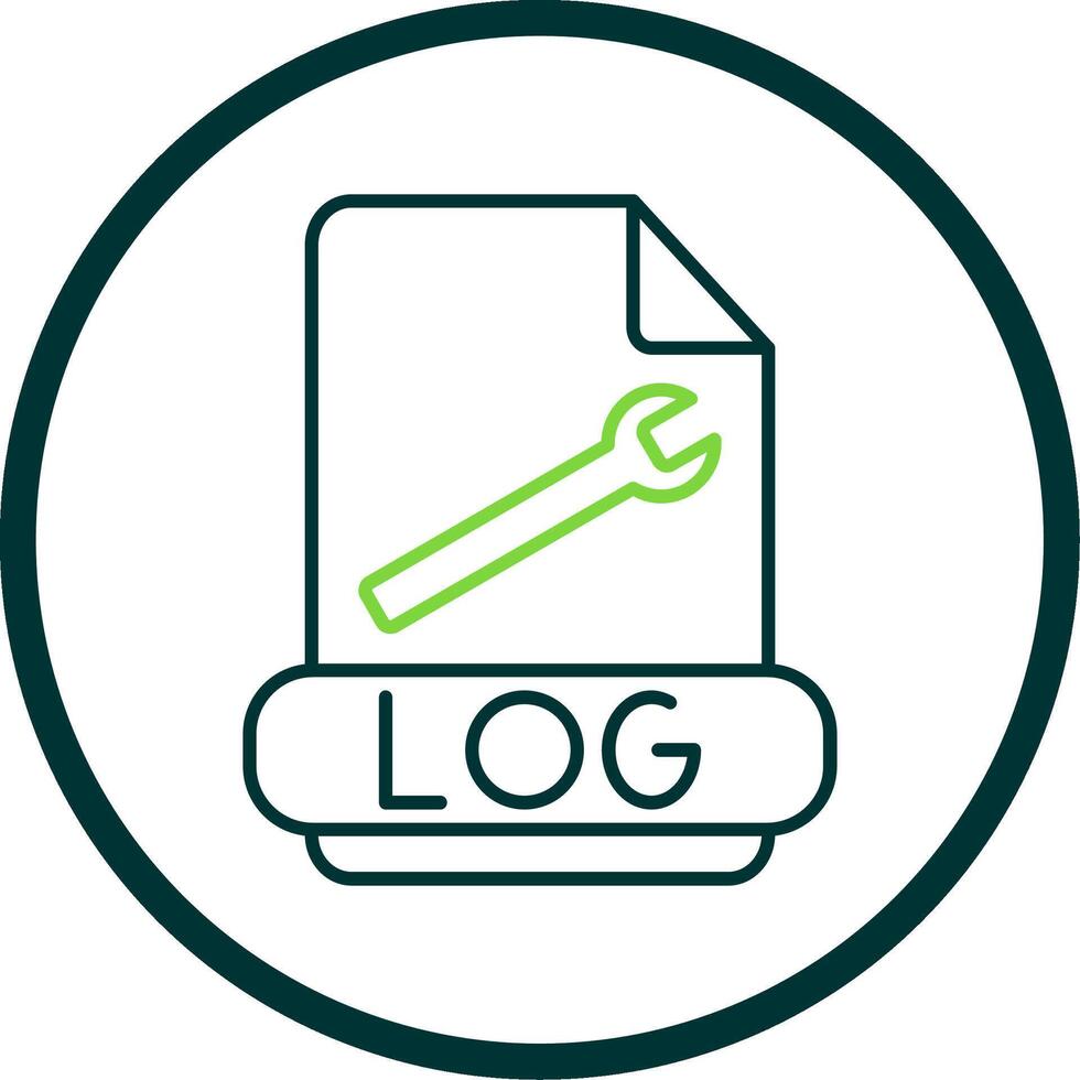 Log Format Line Circle Icon vector