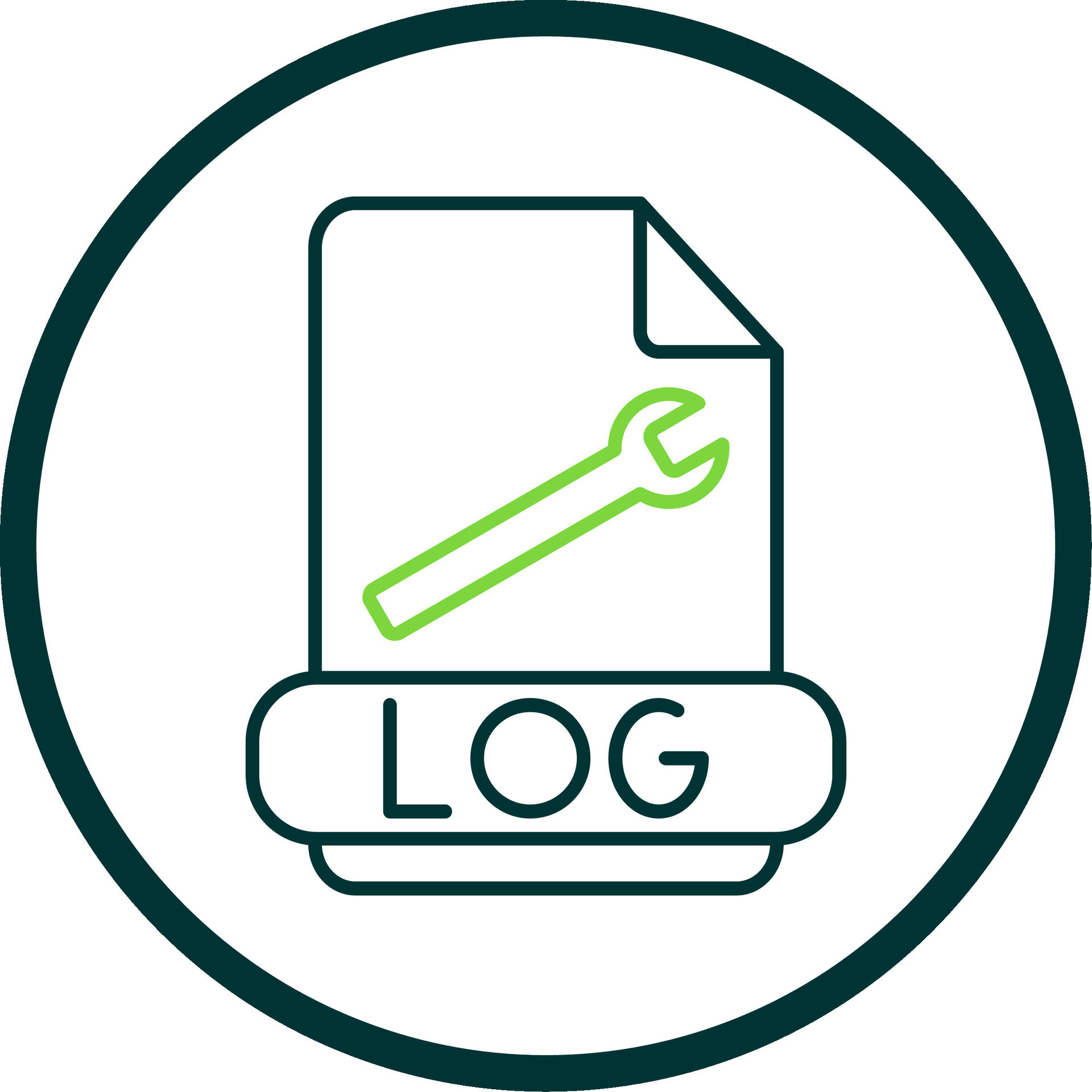 Log Format Line Circle Icon 42801983 Vector Art at Vecteezy