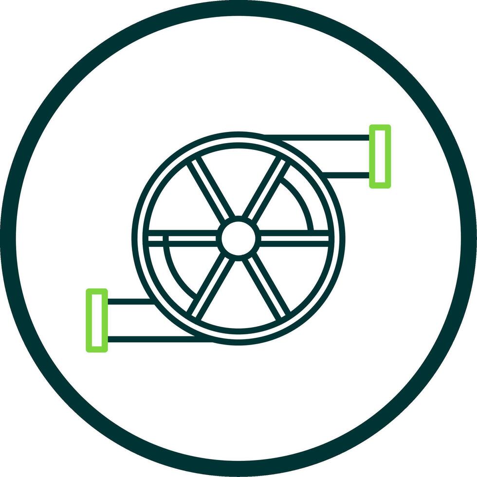 Turbo Line Circle Icon vector