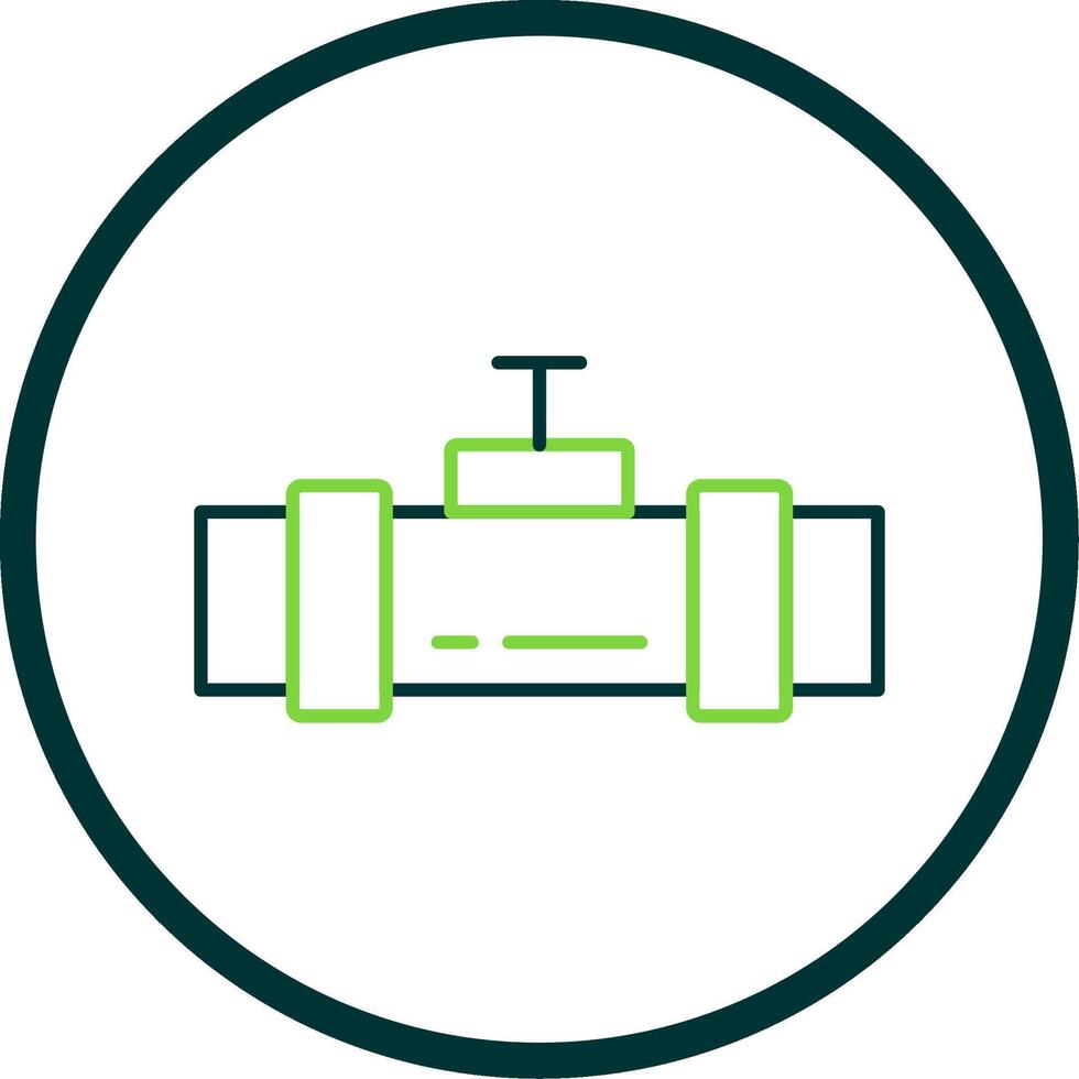 Pipe Line Circle Icon vector