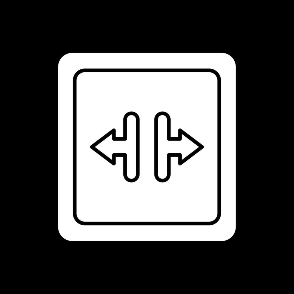Width Glyph Inverted Icon vector