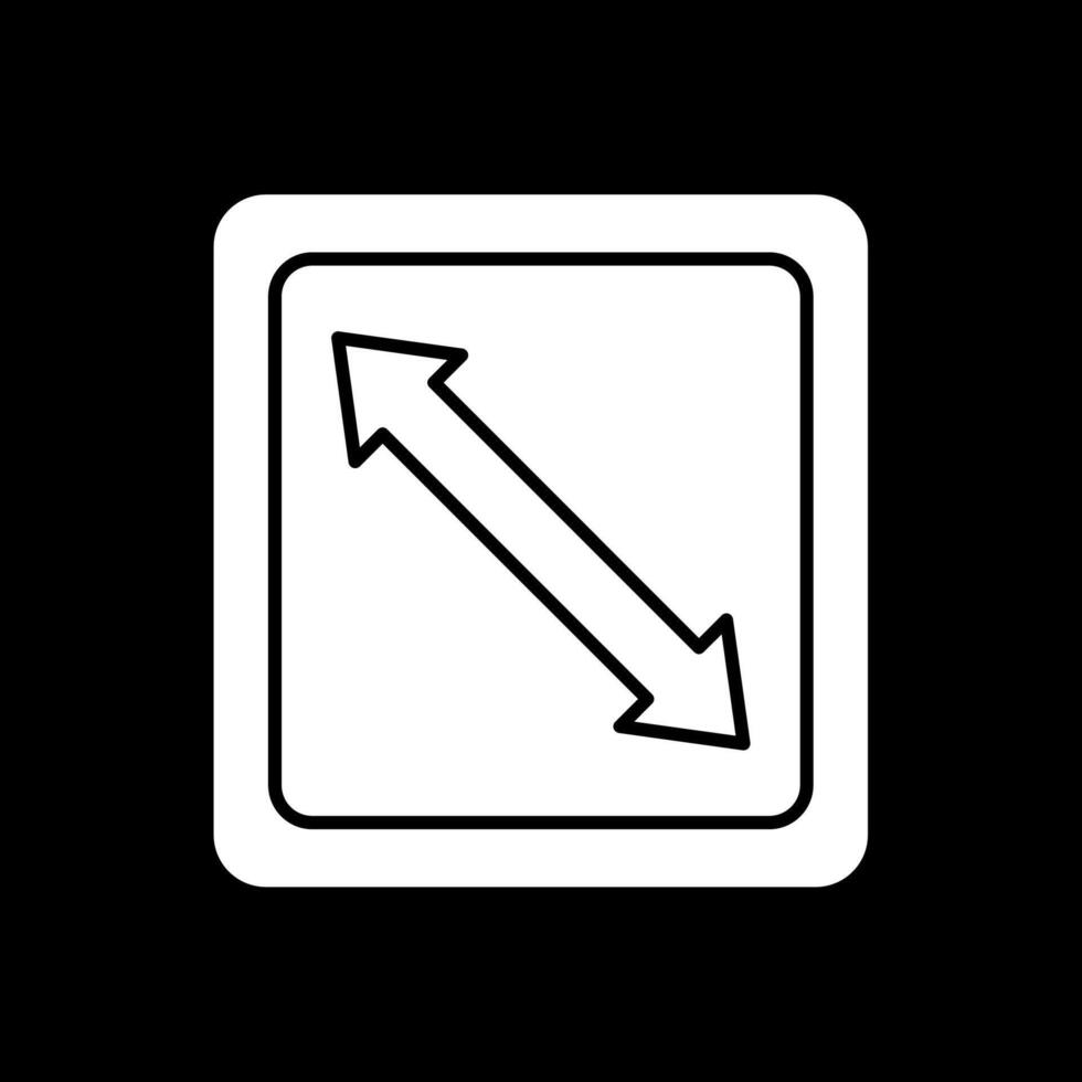 Right Down Glyph Inverted Icon vector