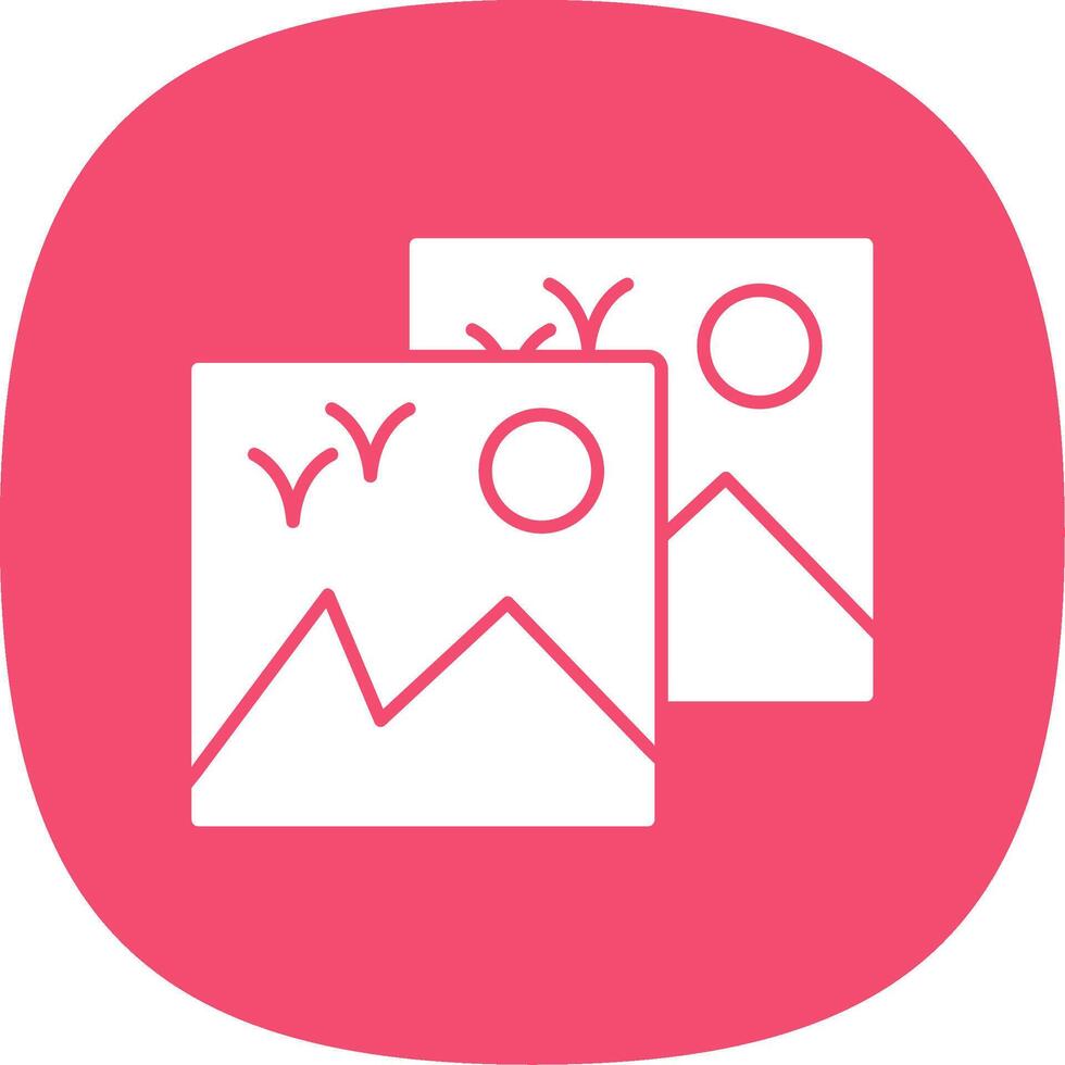 Images Glyph Curve Icon vector