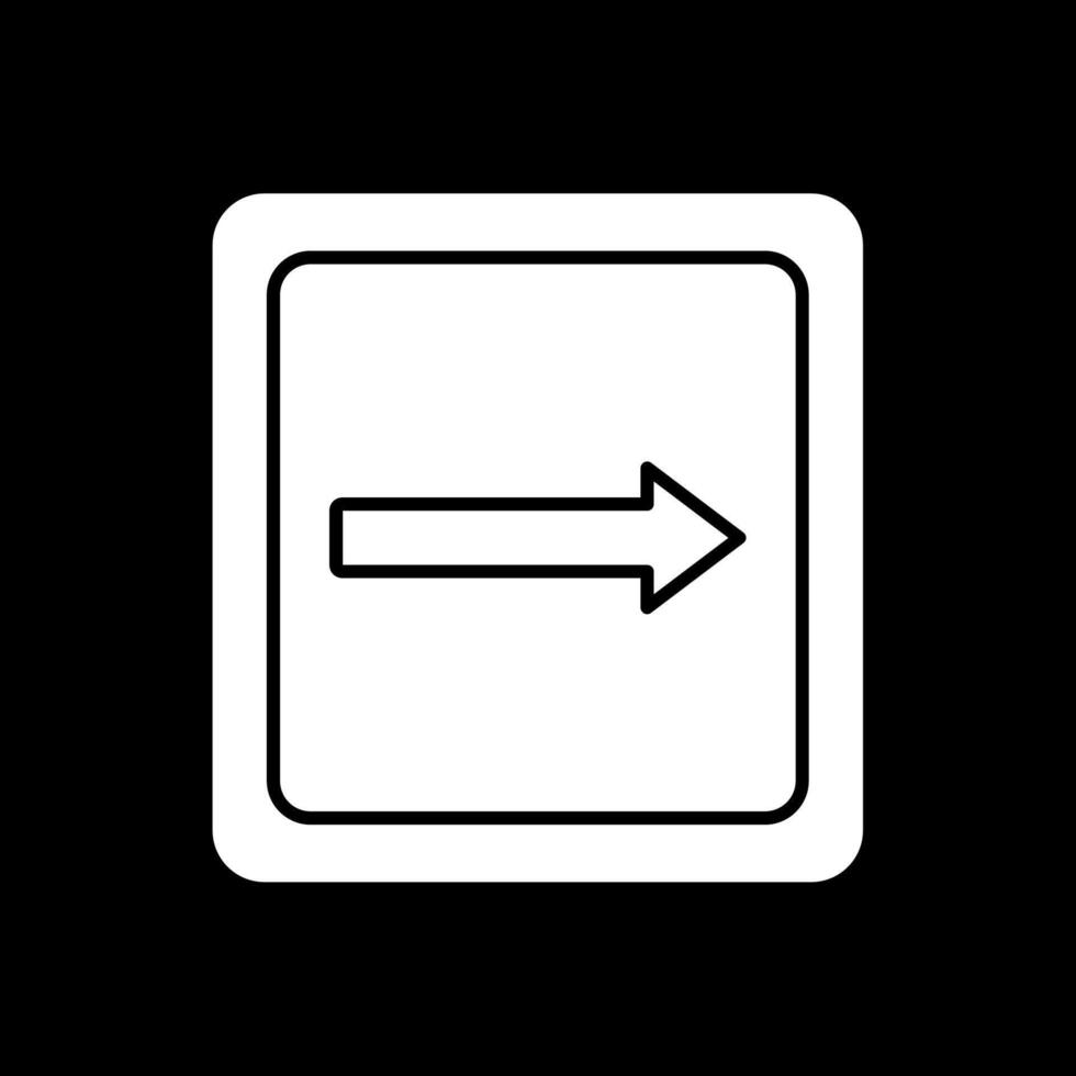 Right Glyph Inverted Icon vector