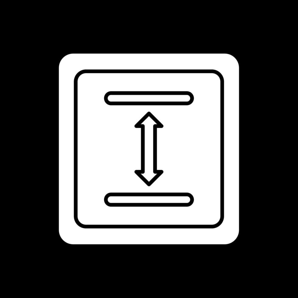 Between Glyph Inverted Icon vector