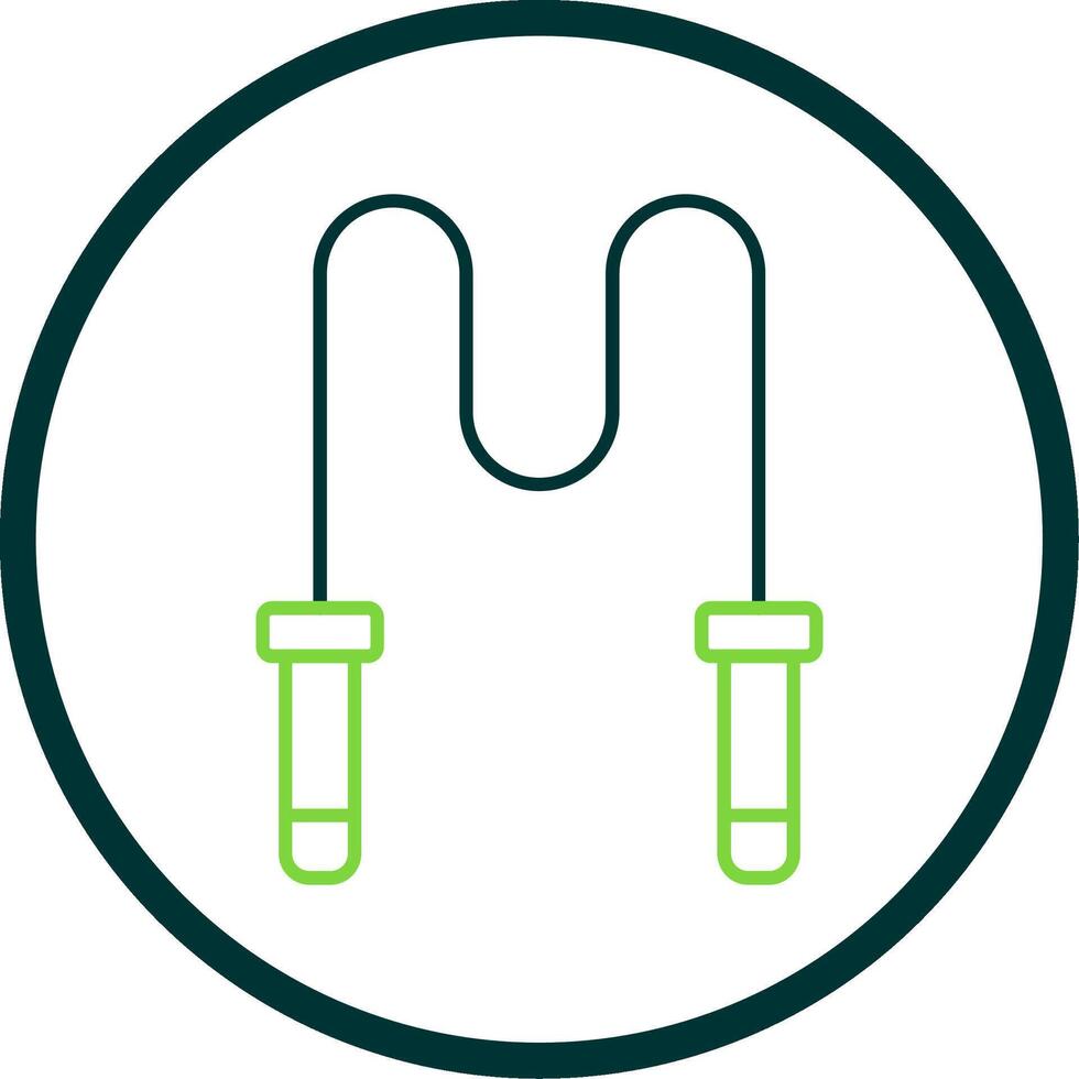 Skipping Rope Line Circle Icon vector
