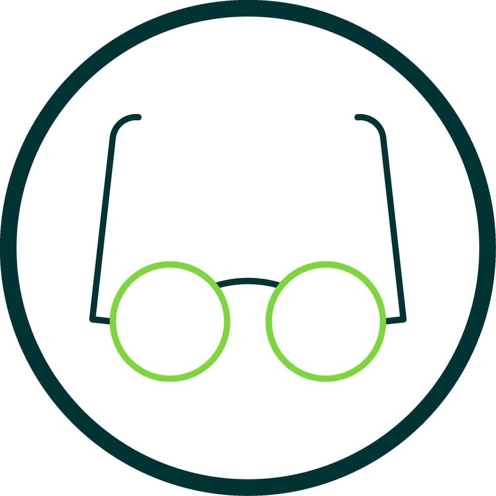 Goggles Line Circle Icon vector